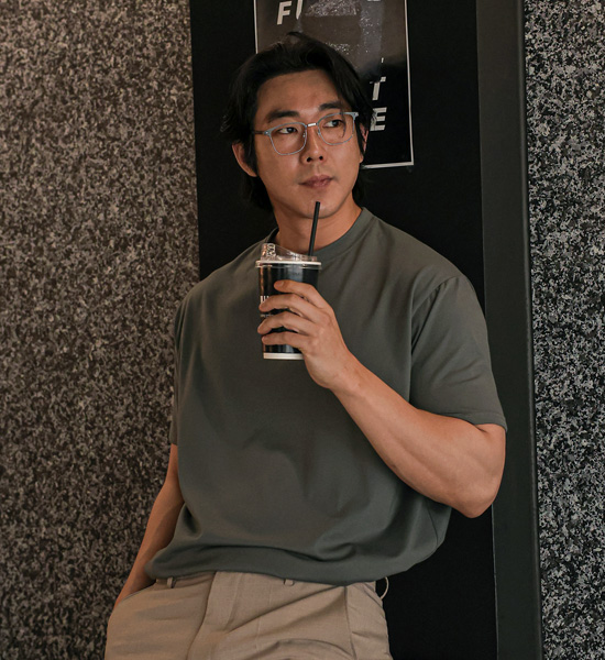 (M-6XL)<br>크란부르 Coolever Short T shirts <br><font color="#072c81"><B>【 W.DNA 】</B></font><br><font color="#098a09"><B>기장선택 (Basic,Long+6cm)</B></font>