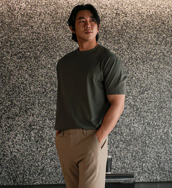 (M-6XL)<br>크란부르 Coolever Short T shirts <br><font color="#072c81"><B>【 W.DNA 】</B></font><br><font color="#098a09"><B>기장선택 (Basic,Long+6cm)</B></font>