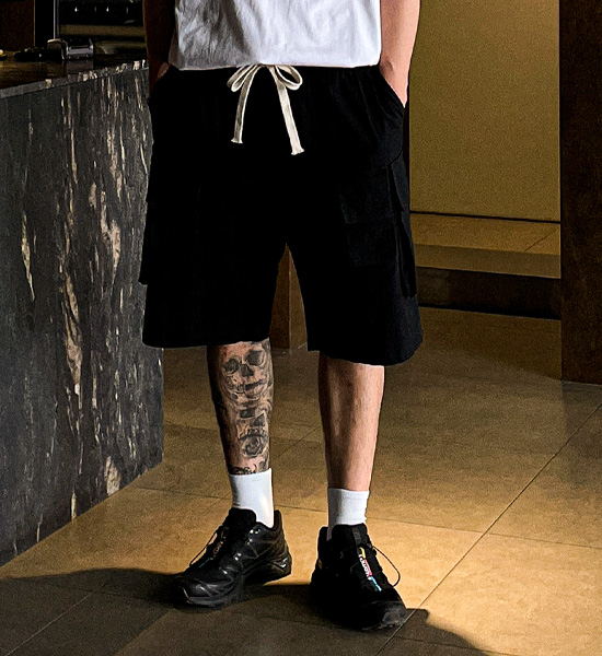 (M-5XL)<BR>세르보 7부 cargo-banding pants 1612