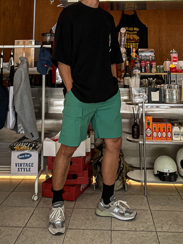 (M-6XL)<BR>스토지 nylon cargo banding shorts 82301