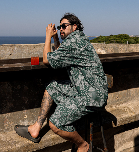 (XL-6XL)<BR>하투니 short-sleeved shirt+주나파니 6부 banding pants