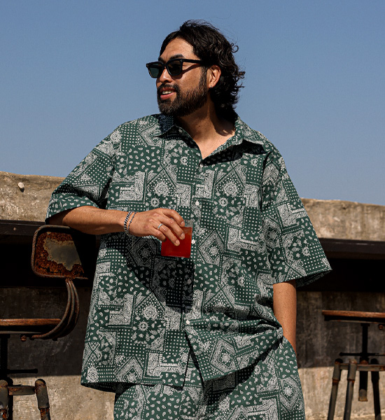 (XL-6XL)<BR>하투니 short-sleeved shirt+주나파니 6부 banding pants