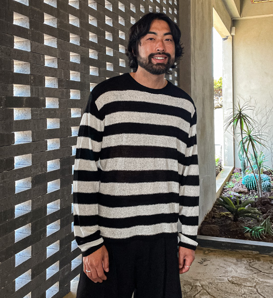 (L-5XL)<BR>시라디 Stripe Knit