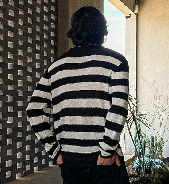 (L-5XL)<BR>시라디 Stripe Knit