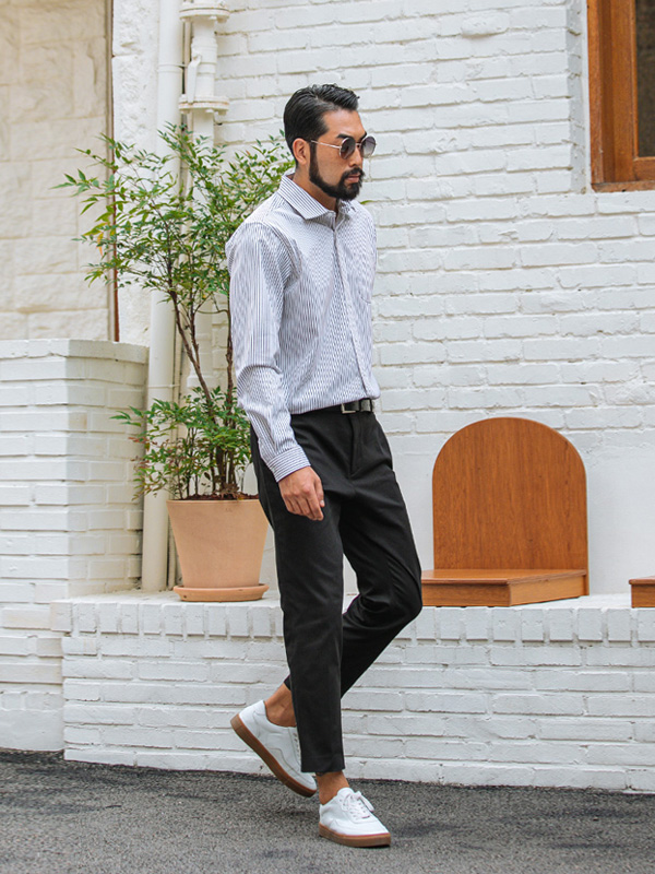 <br><font color="#fd0303">[365SALE]</font><br><font color="#2046a7">★교환/반품불가★</font><br>공연초대 Striped shirt