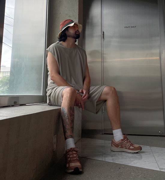 (XL-6XL)<BR>비카마크 waffle-banded shorts