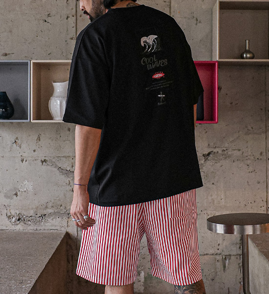 (L-5XL)<BR>타티 Stripe Banding Shorts