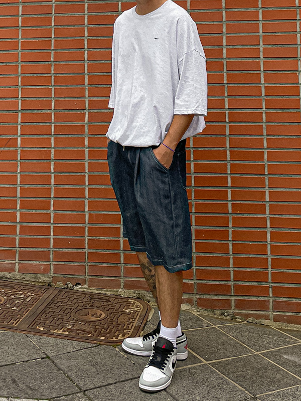 (L-5XL)<BR>치칼리 Bermuda Non-wash jeans banding pants