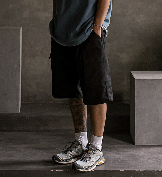 (L-5XL)<BR>쿨라타 Bermuda cargo-banding Shorts