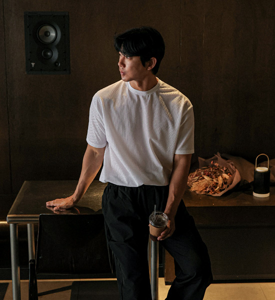 (L-5XL)<br>바카니야 mesh short-sleeved T-shirt T003