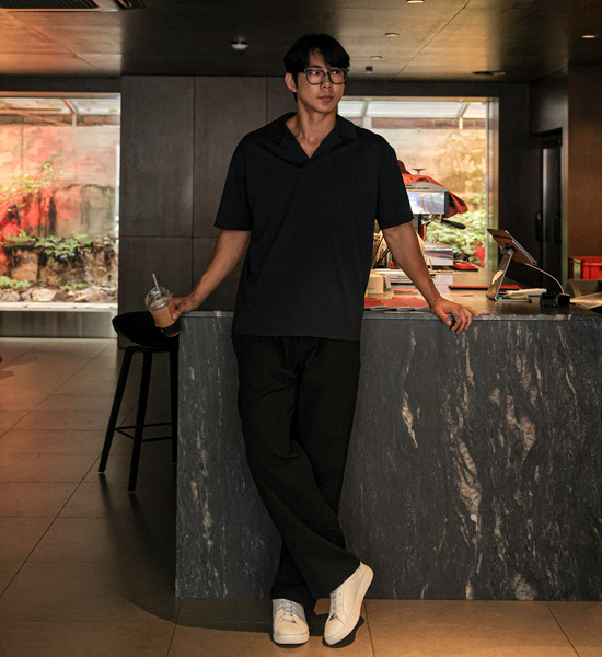 (L-5XL)<BR>바스타나 Open Collar Short T shirts