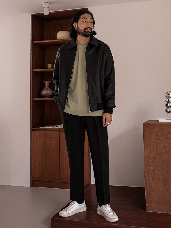 (XL-5XL)<BR>스카단 leather jumper
