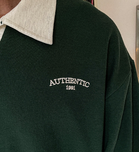 (L-5XL)<BR>마나드 collar sweatshirt