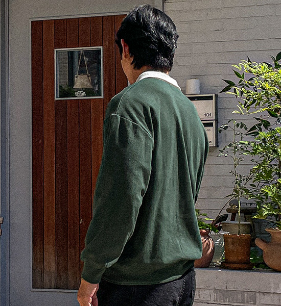 (L-5XL)<BR>마나드 collar sweatshirt