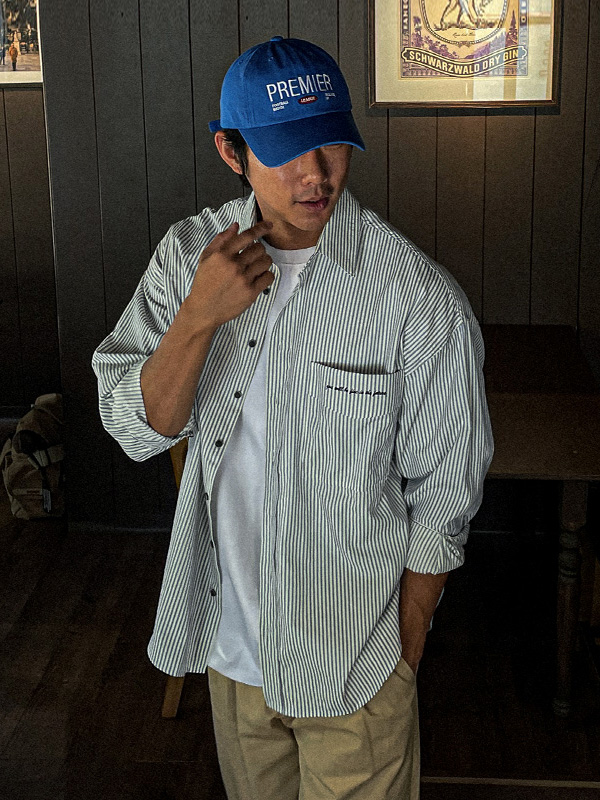 (XL-6XL)<BR>칸다치 Striped shirt