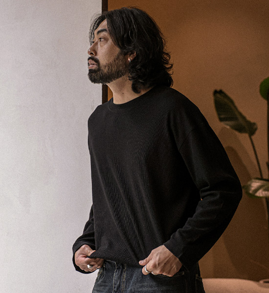 (L-5XL)<BR>나클로 Waffle a long-sleeved t-shirt<br><font color="#fb5ec9"><B>[1+1]</B></font>