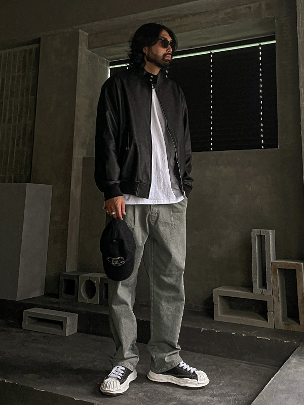 (XL-5XL)<br>코타마 leather jumper