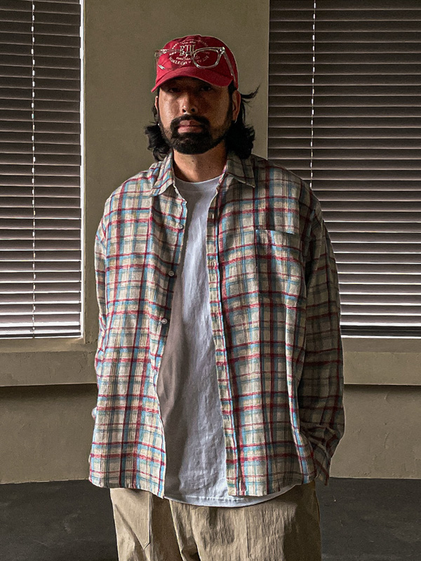 (XL-6XL)<BR>히크파드 checkered shirt