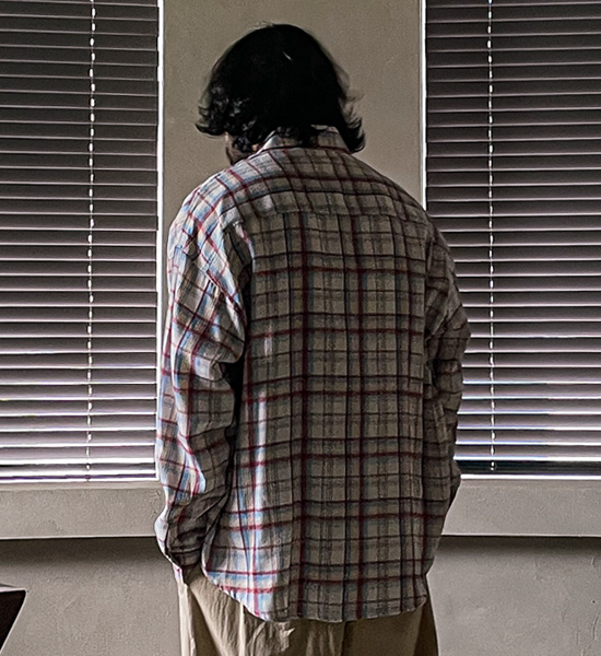 (XL-6XL)<BR>히크파드 checkered shirt