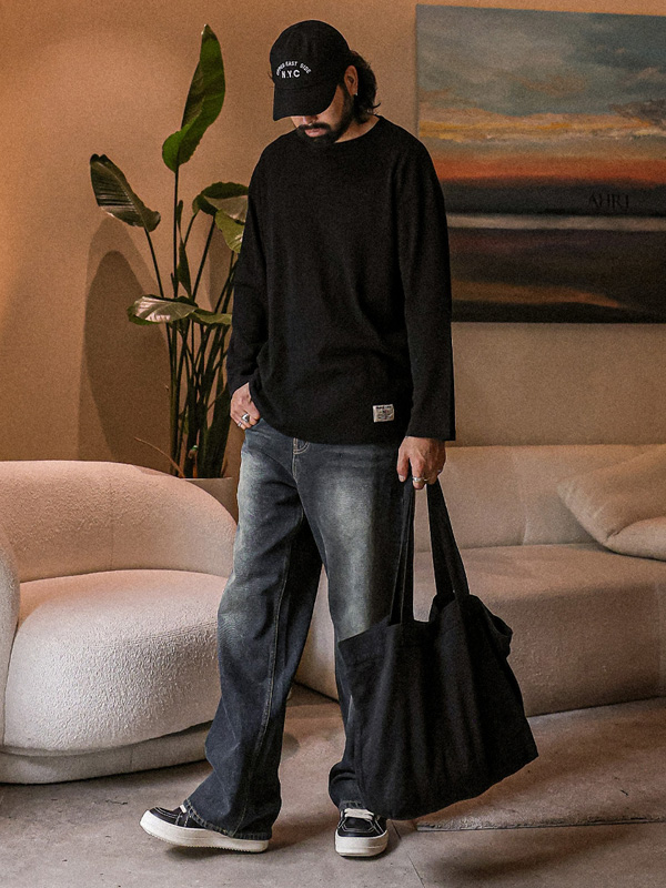 (S-6XL)<br>탄바드 Semi-wide fit denim pants 413