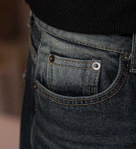 (S-4XL)<br>탄바드 Semi-wide fit denim pants 413