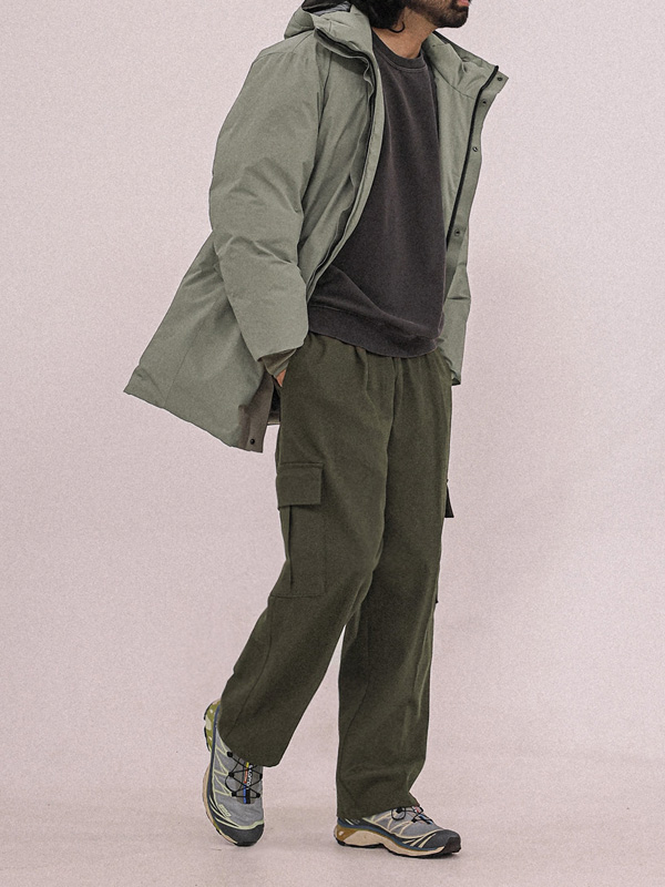 (M-5XL)<BR>키타우 Semi-wide fit cargo-banding pants S77
