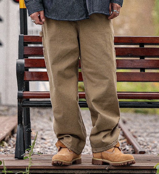 (S-5XL)<BR>퓨로 Semi-wide fit Wonk pants <br><font color="#098a09"><B>Select length (Basic,Long+8cm)</B></font>