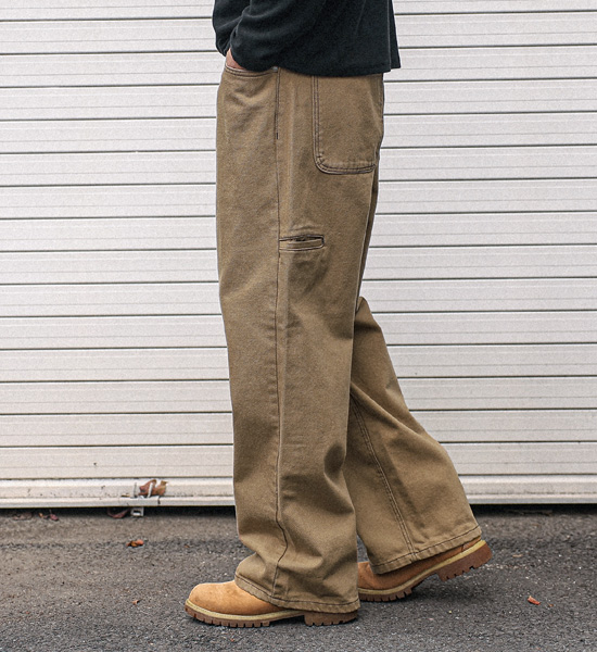 (S-5XL)<BR>퓨로 Semi-wide fit Wonk pants <br><font color="#098a09"><B>Select length (Basic,Long+8cm)</B></font>