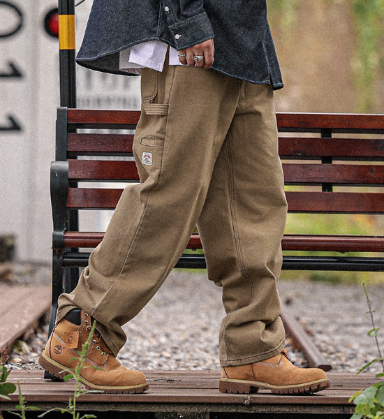 (S-5XL)<BR>퓨로 Semi-wide fit Wonk pants <br><font color="#098a09"><B>Select length (Basic,Long+8cm)</B></font>
