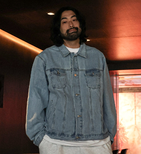 (M-5XL)<BR>태연하게 연청자켓