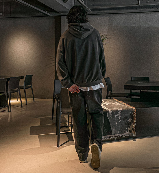 (L-4XL)<BR>비스타라 standard fit denim banding pants