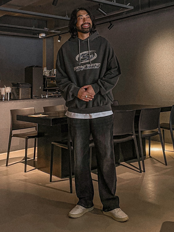 (L-4XL)<BR>비스타라 standard fit denim banding pants
