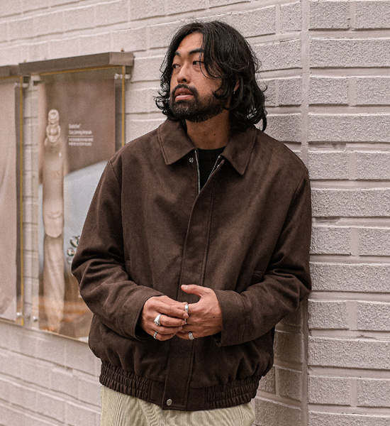 (XL-6XL)<br>번햄 스웨이드점퍼