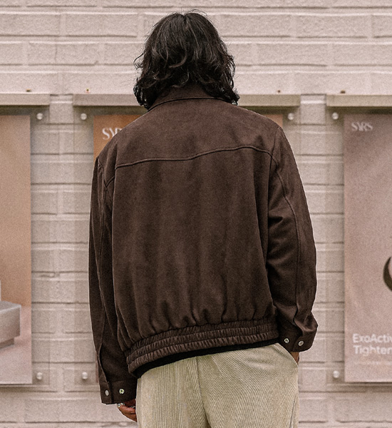 (XL-6XL)<br>번햄 스웨이드점퍼