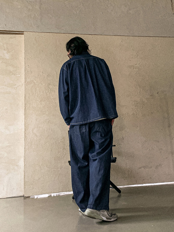 (XL-5XL)<br>샤루디 denim shirt&Jacket+마사티카 denim banding pants
