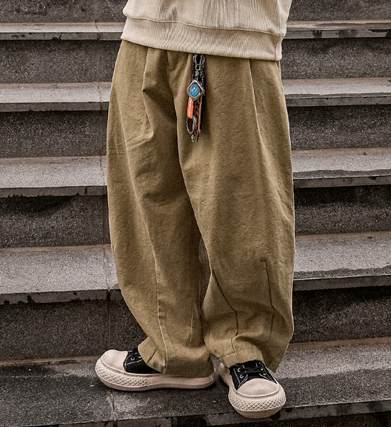 (L-5XL)<BR>말루드 wide fit Balloon banding pants