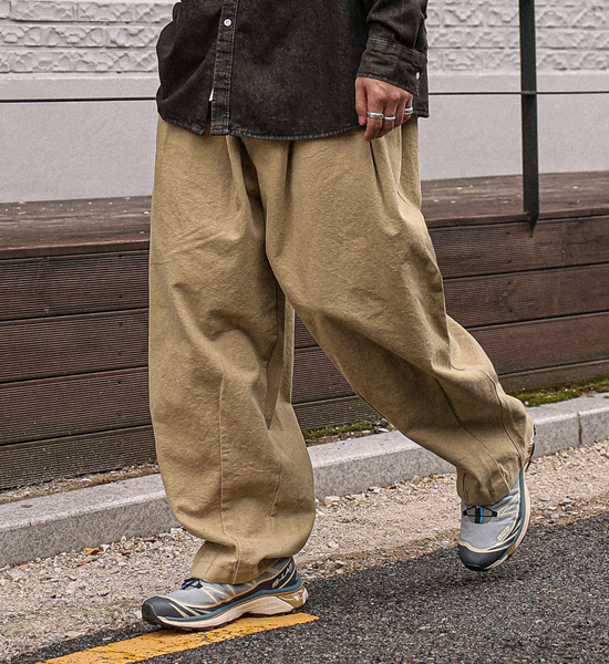 (L-5XL)<BR>말루드 wide fit Balloon banding pants