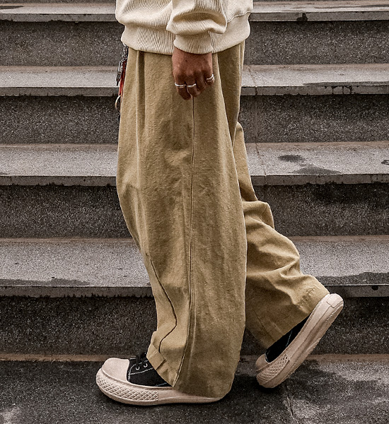 (L-5XL)<BR>말루드 wide fit Balloon banding pants