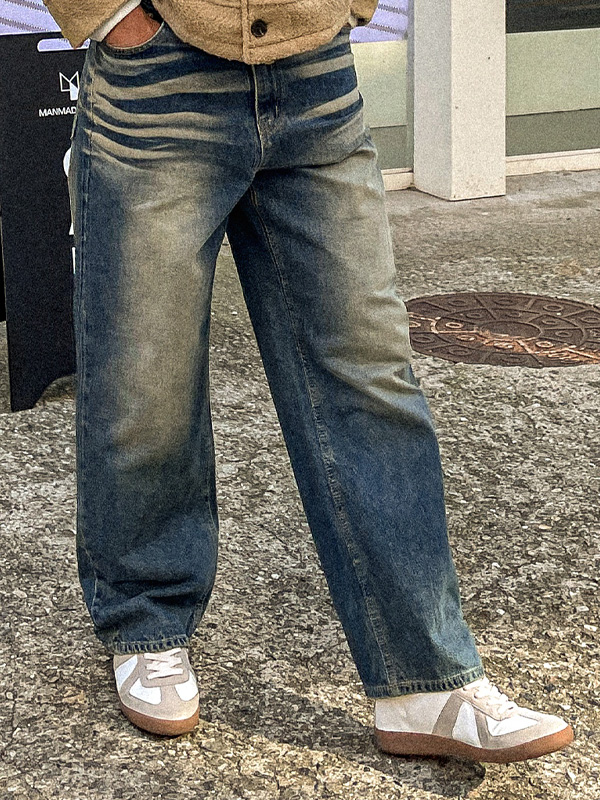 (S-6XL)<BR>칼로터 Semi-wide fit denim pants 410
