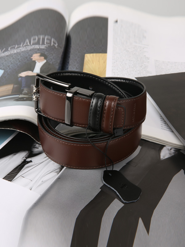 포이카어 Cowhide double-sided belt 1003