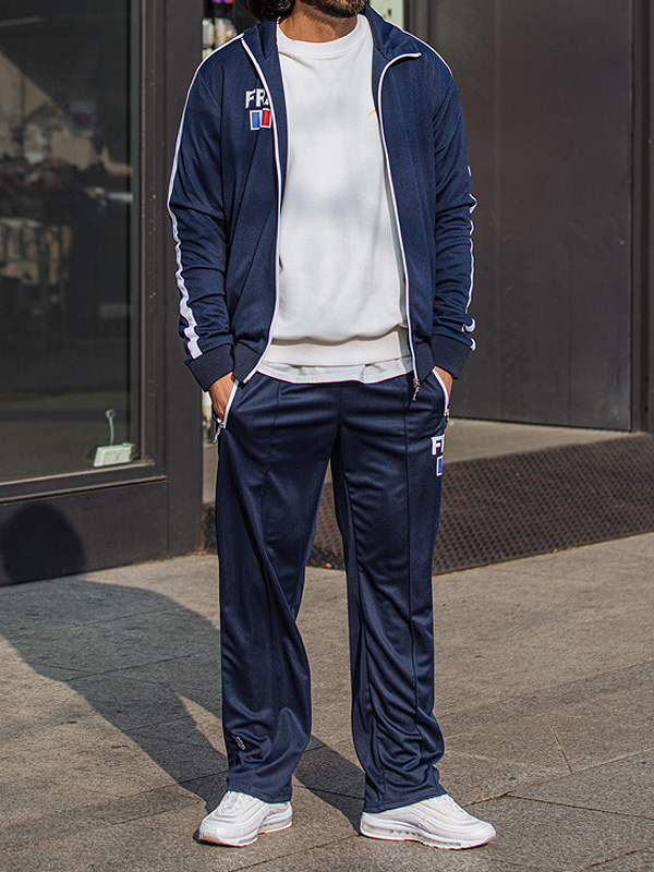 (L-5XL)<BR>바라볼수 없는 프랑스 짚업+카페와 연인 Training Pants