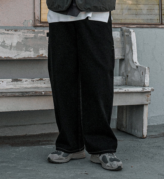 (S-5XL)<BR>퓨로 Semi-wide fit Wonk pants <br><font color="#098a09"><B>Select length (Basic,Long+8cm)</B></font>
