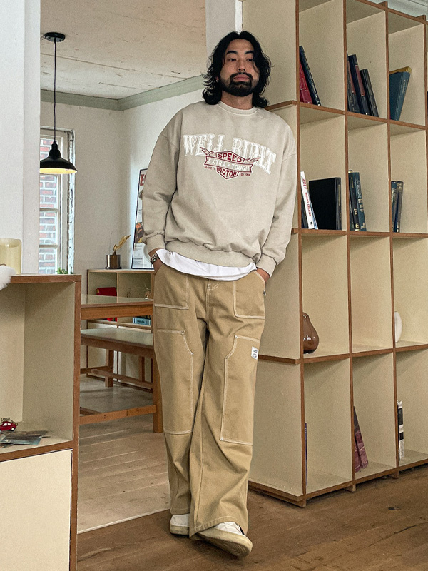 (S-5XL)<BR>아쵸카 Semi-wide fit Pants
