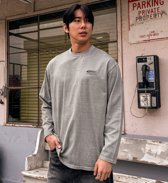 (XL-6XL)<BR>비라바다 pigment a long-sleeved t-shirt