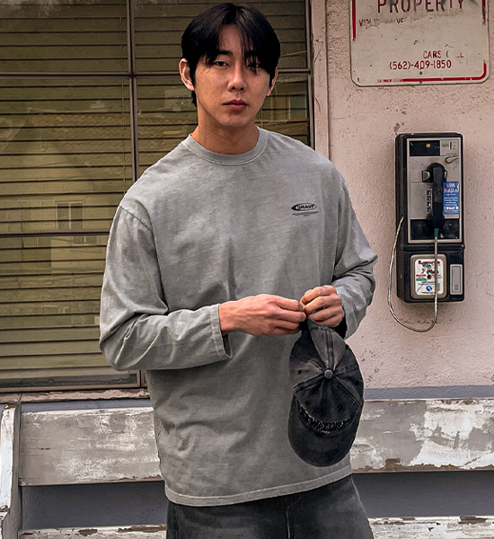 (XL-6XL)<BR>비라바다 pigment a long-sleeved t-shirt