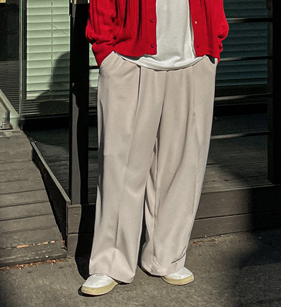 (XL-6XL)<BR>퍼크온 Semi-wide fit Banding Slacks