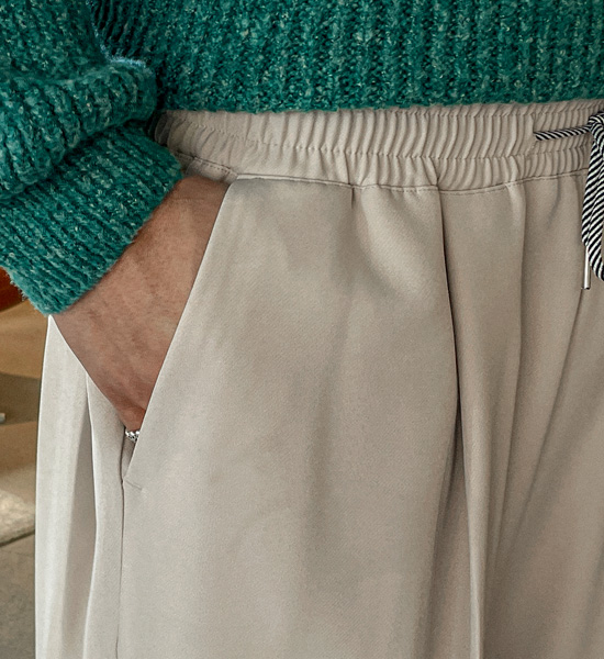 (XL-6XL)<BR>퍼크온 Semi-wide fit Banding Slacks