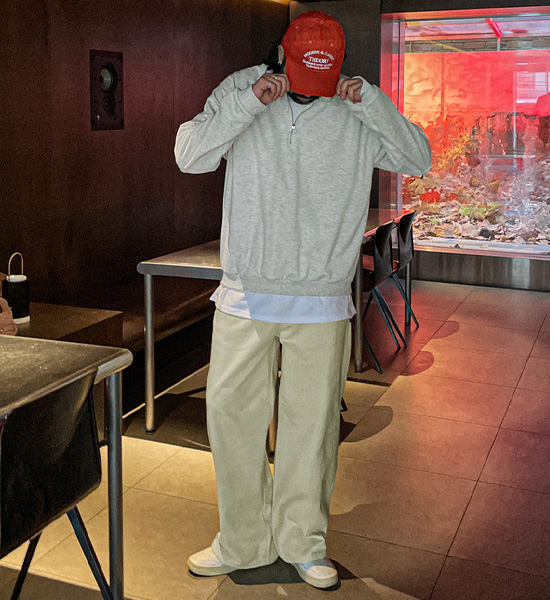 (XL-6XL)<br>아서드 collar sweatshirt