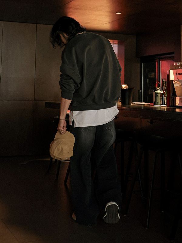 (XL-6XL)<br>태드나 wide fit denim banding pants RA-1077