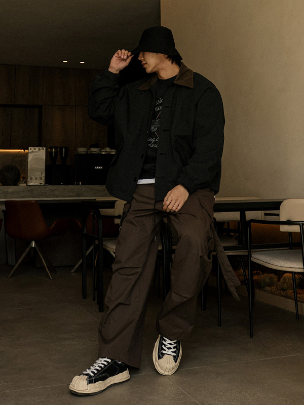 (XL-6XL)<BR>샘딜 Semi-wide fit cargo-banding pants